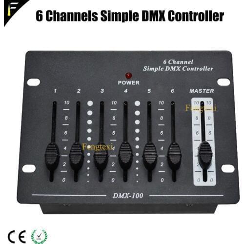 Lighting Controller Portable Dimming Console 6CH Mini Compact DMX Controller With 6 Channels Controlling Small Lighting System