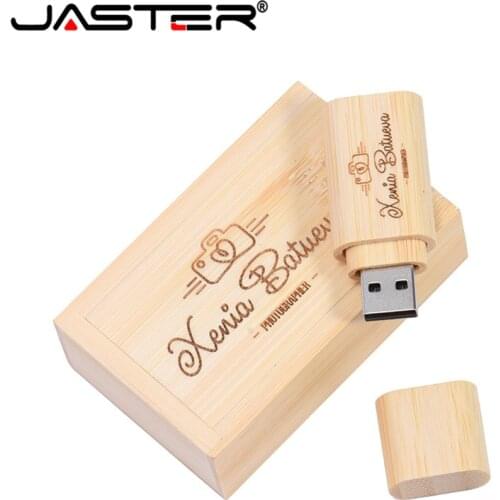 JASTER USB 2.0 Rose wood Maple wood usb flash drive 4GB 8GB 16GB 32GB 64GB Walnut wood photography gift 1PCS free custom logo