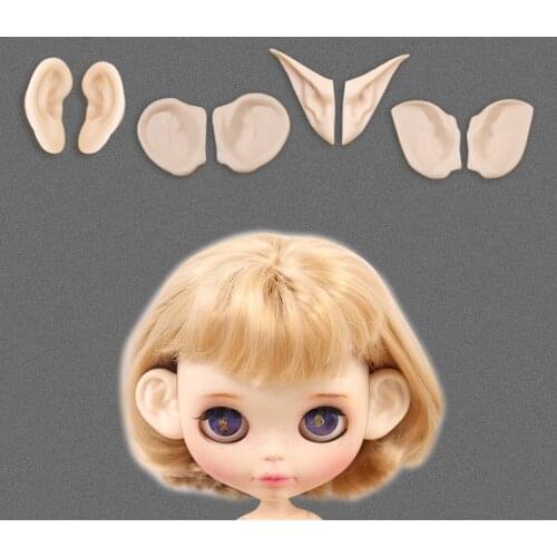 Doll Resin Ears DIY Making for 12' RBL Neo Blythe Azone Pullip Doll Custom