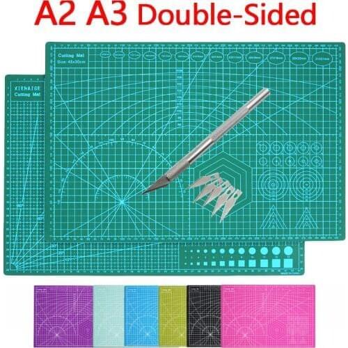 A2 A3 color Multifunction Pvc Self Healing Cuting Mat Cutting pad Board Cut Paper Cutter Knife DIY Craft Tools Office Supplies