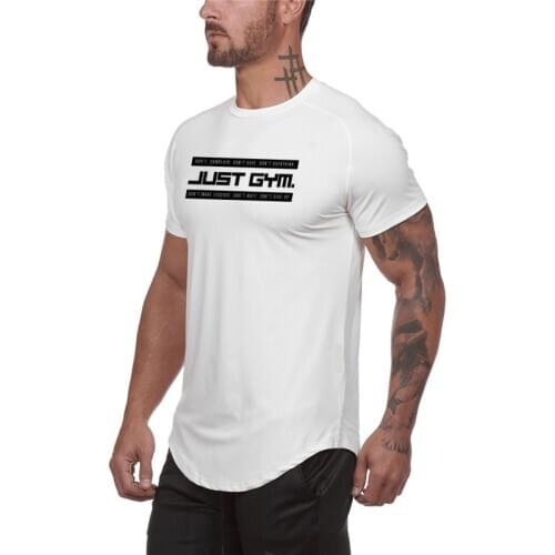 Just Gym Mesh T-Shirt Men Bodybuilding Clothing Mens Summer Brand Tight Tops Tees Homme Plain Fitness Quick Dry Tshirt