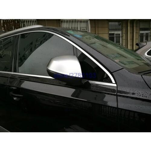 For Audi Q7 2016 2017 ABS Chrome Side Door Rearview Mirror Cover Trim Decorative with Tuning light Car Styling Accessories