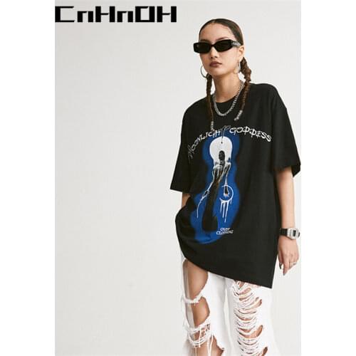 CnHnOH New Arrival Teeshirt Homme Instagram Mens T-shirts Oversized Top Unisex Clothing Tee Shirt Moonlight Goddess B011
