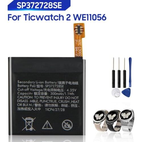 Original Replacement Battery For Ticwatch 2 Ticwatch2 WE11056 Ticwatch Express SP372728SE Genuine Battery 300mAh