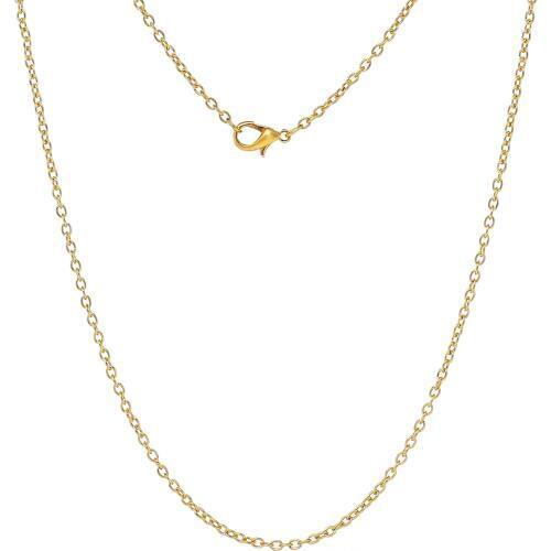 DoreenBeads Jewelry Necklace Oval gold color Cable Chains Lobster Clasp 61cm(24")long,1 Plate(Approx 12 PCs)