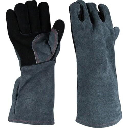 Pair Of Working Gloves Full Finger Labor Gloves Fire Proof Heat Resistant