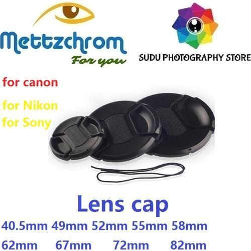 Front Lens Cap Snap-on Cover for dslr camera 43mm 49mm 52mm 55mm 58mm 62mm 67mm 72mm 77mm 82mm lens cap for canon for nikon