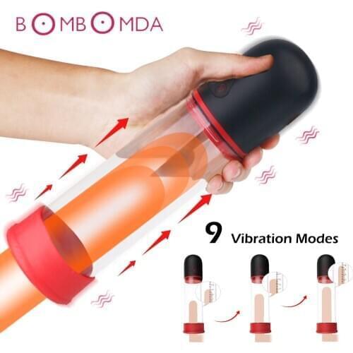 Men Penis Pump Automatic Penis Extender USB Rechargeable Pump For Penis Vacuum Enlargement Dick Massage Masturbator Adult Toys