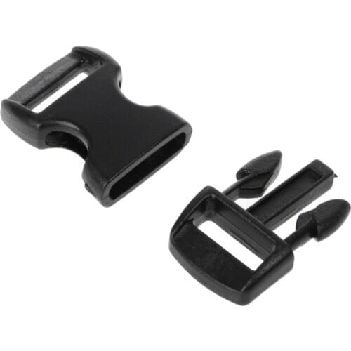 NEW 10PCS Buckles For Umbrella Paracord Bracelets Black Side Release Buckles