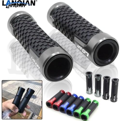 For YAMAHA MT07 FZ07 Motorcycle Handle Grip 7/8''22mm CNC Handlebar Grips mt-07 fz-07 2013-2018 2019 Accessories LOGO MT07