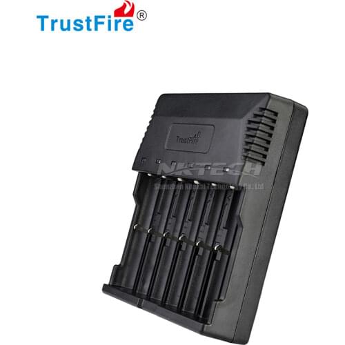 TR-012 TrustFire Intelligent Battery Charger Rapid 6-Slots LCD For 18650 18500 18350 17670 16340 14650 14500 10440 Li-ion Ni-MH