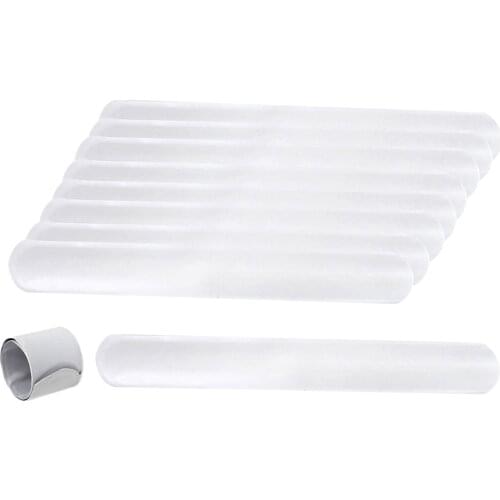 10 Pack White Slap Bracelet Band Painting Pat for Kids DIY Gift Supplies