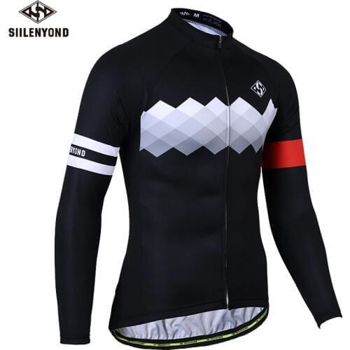 SIILENYOND 2019 Pro Cycling Jersey Long Sleeve Mountain Bicycle Cycling Clothing Quick Dry Breathable MTB Bike Cycling Clothes