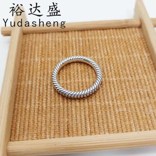 High Quality Sterling Silver Vintage Snake Bone Striped Ring Punk Style Jewelry Factory Wholesale