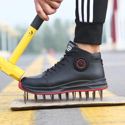 Tulldent Safety shoes Indestructible Steel Toe Work Shoes for Men Women Lightweight Puncture Proof Anti-smash Waterproof Sneaker