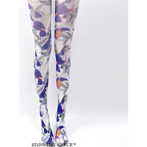 Women Pattern Blue Bird Printed Spring