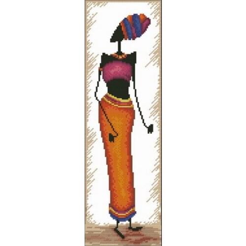 Top Quality Lovely Cute Counted Cross Stitch Kit Noah Etnos Serie Africa African Woman Lady Girl Beauty