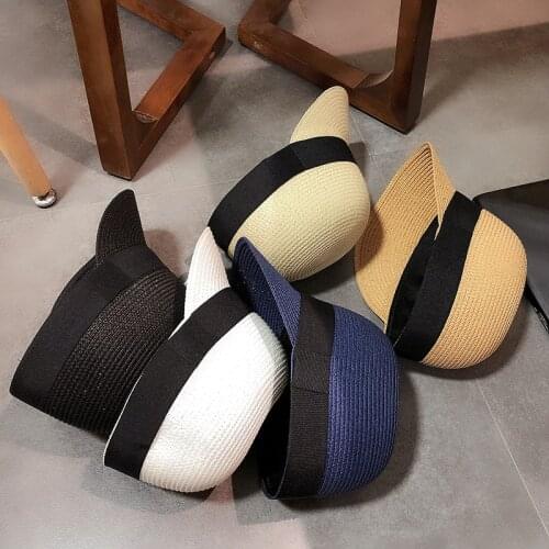 2021 New Spring Summer Women Hat Summer Wide Brim Straw Equestrian Caps UV Protection Panama Horsemanship Beach Hats