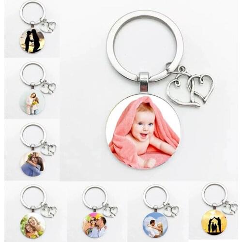 25mm handmade personalized diy photo of your baby’s custom key chain photo Mom, dad, grandparents, grandparents like a gift, a g