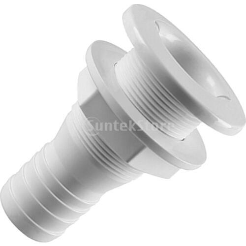 5/8 3/4 1" 1-1/2 1-1/4 Inch Nylon Plastic White Thru-Hull Bilge Pump and Aerator Hose Fitting for Boats Yacht