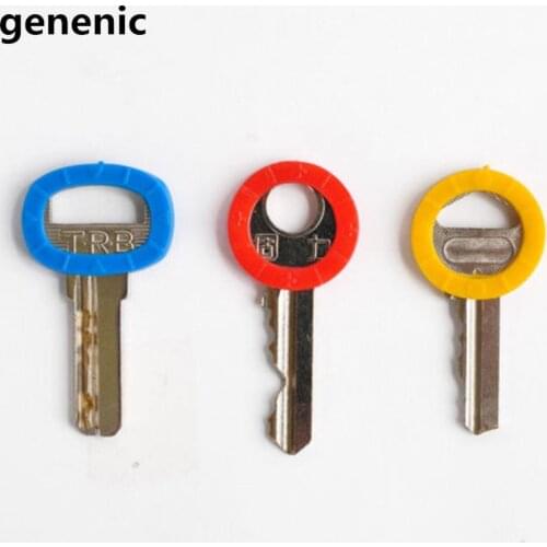 8pcs/lot Hollow Multi Color Rubber Soft Key Locks Keys Cap Key Covers Topper Key Ring Mixed Color Easy to Identify