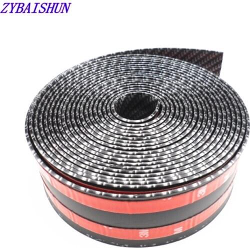 Car Protective Film Auto Roll Bumper Lip Protector Moulding Strip Self Adhesive Carbon Fiber Stickers For EMGRAND Geely