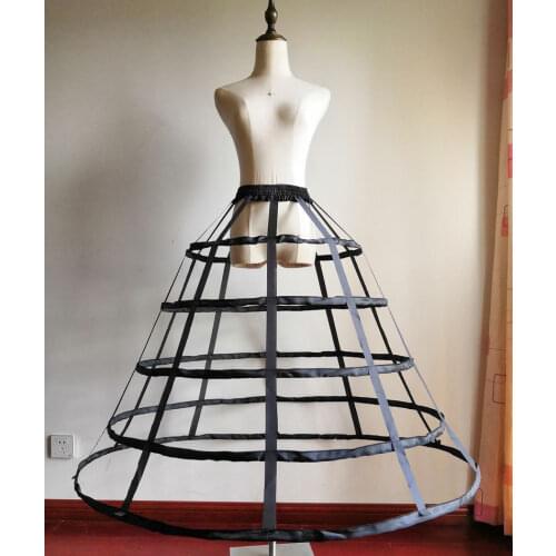 White Hollow 5 Hoops Wedding Petticoats Black Long Underskirt Plus Size for Bridal Ball Gown vestidos para boda mujer 2019 New