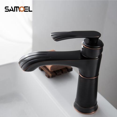 Free shipping waterfall faucet black basin Faucet Single Handle Tap Sink Faucet Water Mixer kran mosiadz B3297