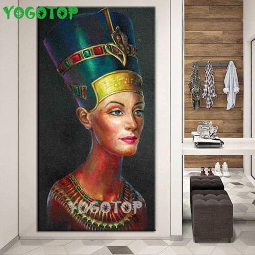 Large diy diamond painting Queen of Egypt 5d diamond embroidery full drill handmade mosaic Home Decor Egyptian art YY4554