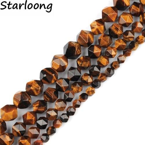 6mm 8mm 10mm 12mm AAA Grade Faceted Yellow Tiger Eye Stone Beads Natural Stone Beads DIY Loose Strand Bead Jewelry Making