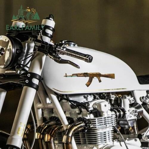 EARLFAMILY 13cm x 3.9cm for AK-47 Motorcycle Car Bumper Window Stickers DIY Custom Printing Anime Waterproof Graffiti Decal