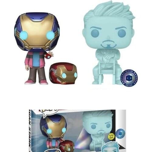 Funko Marvel Iron Man Stark Morgan Stark & Tony Stark 2# The Avengers Glows In the Dark 580# ACTION TOY FIGURES Vinyl Doll Toys