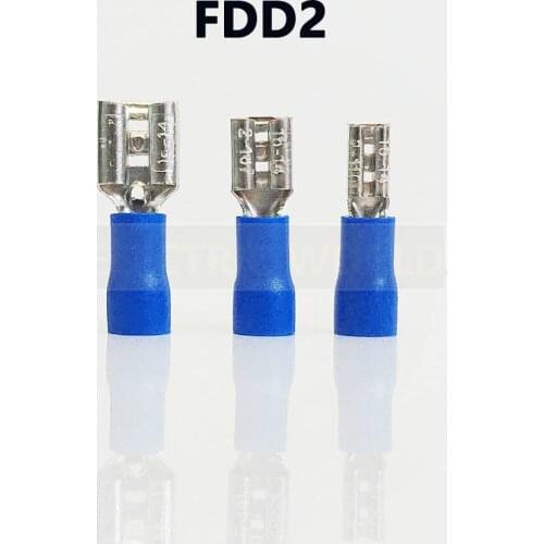 Insulated wire terminals FDD2 series 100PCS/Bag female disconnector Cable Connector pre-insulating terminals male terminal