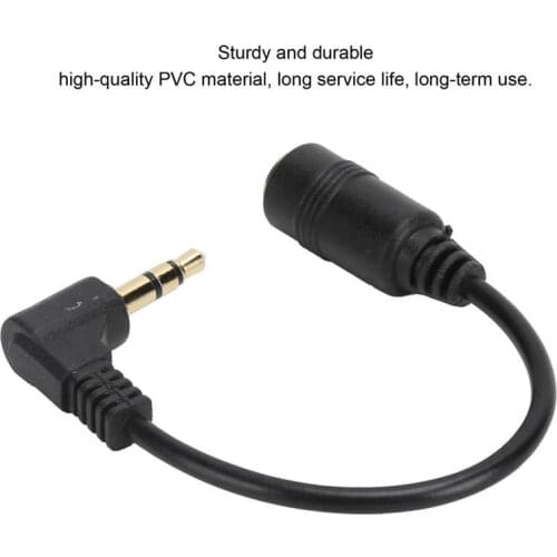 RC-045 90 Degree Elbow Cable 3-Pole 3.5mm Male to Female Earphone Audio Extension Cable