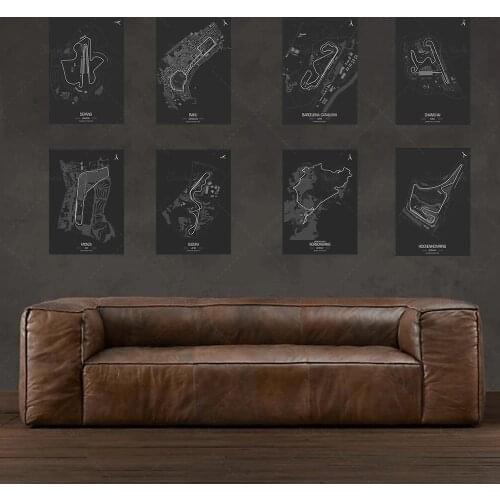 Canvas Painting Suzuka International Racing Circuit Prints Japanese Grand Prix. Formula 1 Race Track Poster Room Home Decor