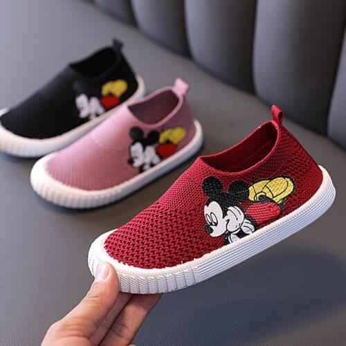 DIsney Classic Disney Cute Girls Boys Toddlers Slip On Breathable Infant Tennis Sneakers Hot Sales Baby Shoes First Walkers