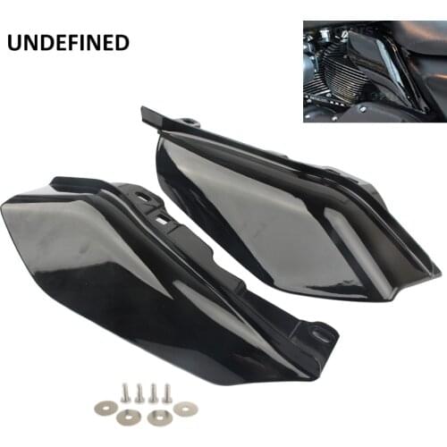 Motorcycle Gloss Black Mid-Frame Air Heat Deflector For Harley Touring Electra Glide Street Glide Road Glide CVO 2017 2018-2021