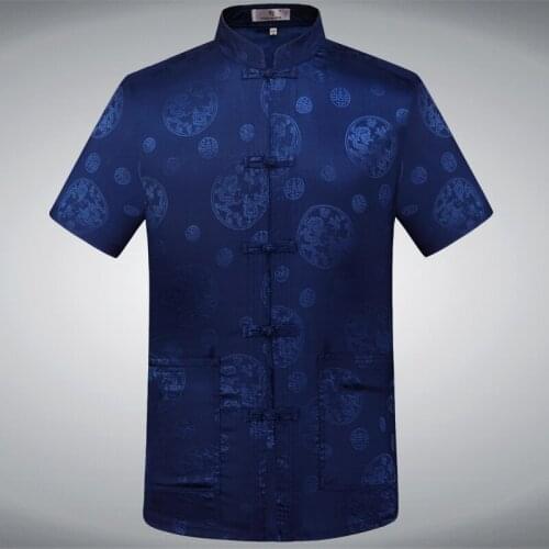 New White Gray Burgundy Navy Blue Tradition Chinese Mens Silk Satin Kung Fu Shirt With Pocket M L XL XXL XXXL Size