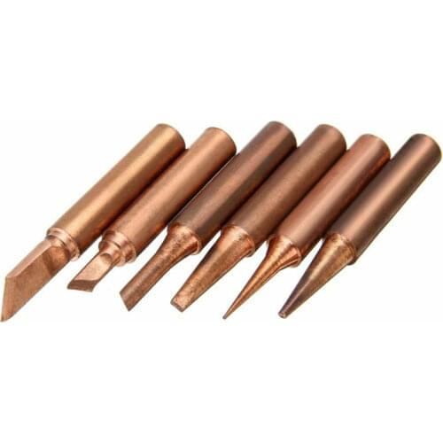 For Soldering Station Pure Red Copper Diamagnetic 900M-T 936 Solder Iron Tips Lead-Free Lower Temperature Soldering Welding Tool