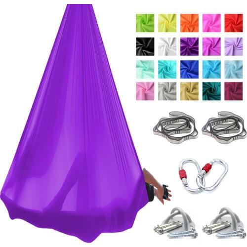 NEW PRIOR FITNESS Yoga Hammock set 6 meter Anti gravity inversion Swing Aerial Bodybuilding Workout Fitness Equipment