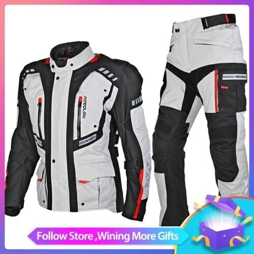 Motoboy new touring adventure motorcycle protective 3layer jacket&pant suit high visible vest and waterproof and warm liner
