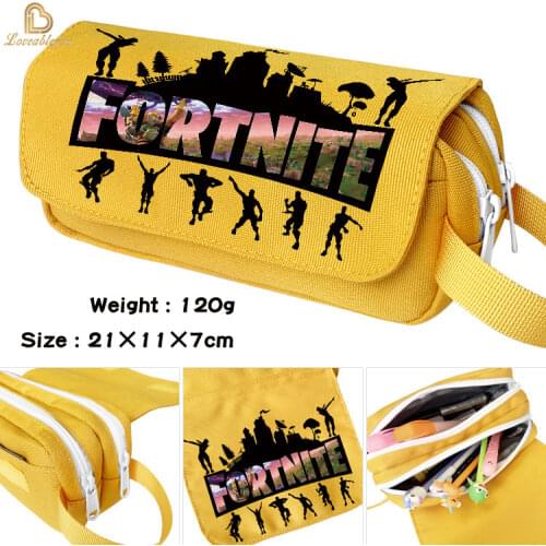 Fortnite Pencil Case Fortress Night Large Capacity Pencil Bag Cartoon Printed Waterproof Stationery Pen Bag