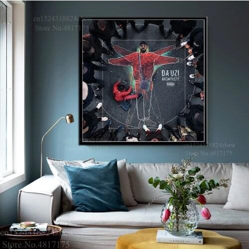 DA Uzi Poster Rapper Singer Music Album Architecte Canvas Painting Wall Art Posters and Prints Home Decor