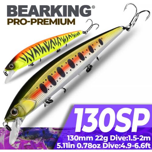 Bearking 13cm 22g Top minnow suspending for fishing hard lures wobblers quality professional baits crankbaits bait popper