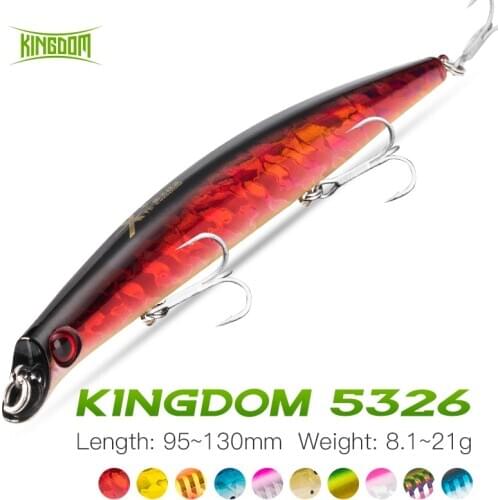 Kingdom Minnow Fishing Lure 95mm 120mm 130mm Hard Artificial Floating Swimbait For Peche Bass Pike Carp Trout Trolling Jerkbait