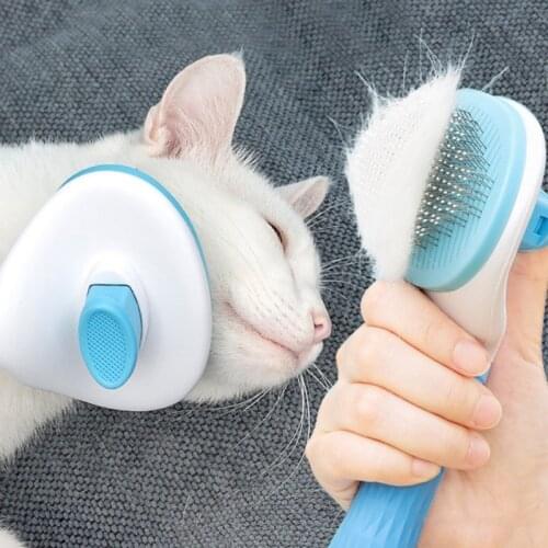 1Pcs Cat Flea Comb Brush Hair Removal Grooming Comb for Dogs Cats Grooming Toll Automatic Hair Brush Trimmer Pet Products