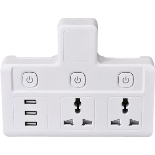 UK Electrical Plug with Multi Portable Universal Wall Sockets USB Ports Power Strip Extension Adaptor independent Switch Outlets