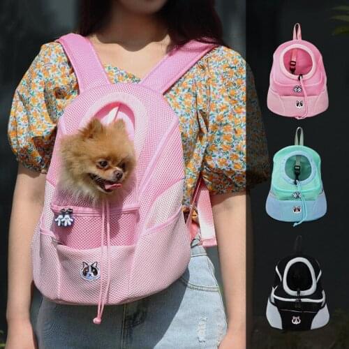 Foldable Mesh Pet Carrier Backpack Bag Breathable Dog Cat for Puppy Outdoor Travel Carrier Double Shoulder Bag Pet Carrier
