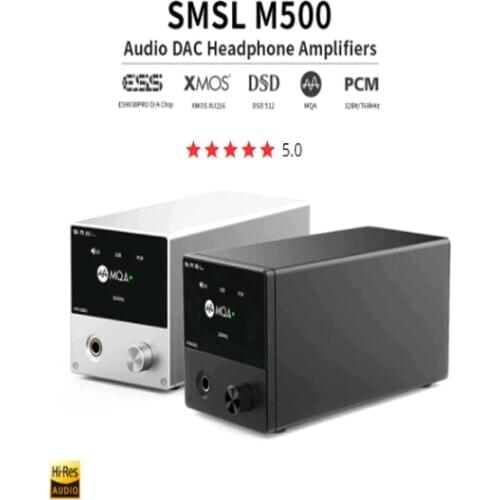 SMSL M500 Headphone Amplifier & Dac Audio Decoder Supports MQA XMOS XU-216 ES9038PRO Supports DoP&Native DSD Audio Converter