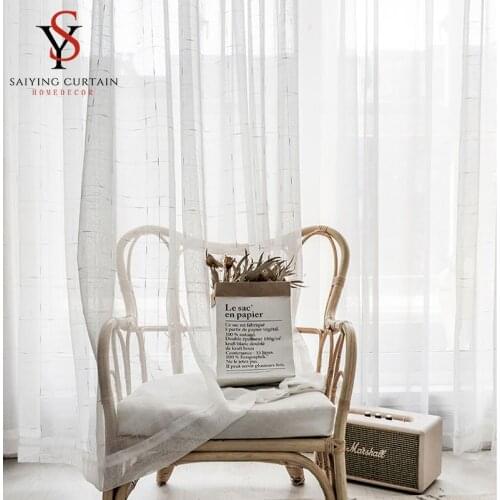 Modern Linen Tulle Window Treatment Curtains For The Living Room Sheer Voile Curtain for Bedroom Home Decoration Drapes Blinds